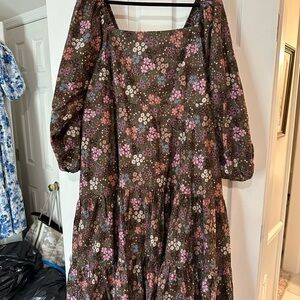 Summersalt Floral Dress with Puff Sleeves